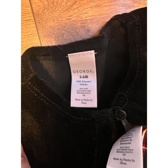 george 3-6 months nwt 3 piece girls holiday christmas dress. red plaid - Picture 6 of 6